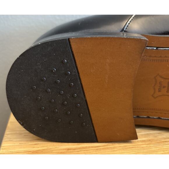 Near Mint. stacy adams hillman black bike‎ toe slip on leather loafer 11W - Picture 10 of 12